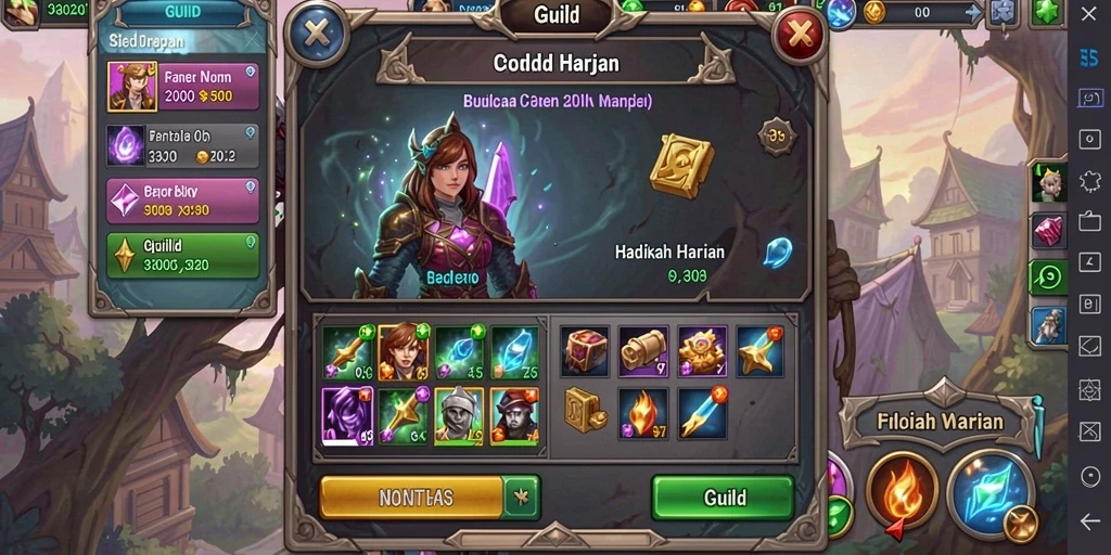Screenshot menunjukkan antarmuka pengguna yang menarik.