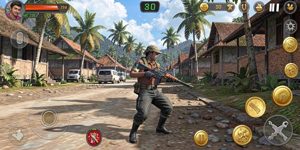 Screenshot menampilkan antarmuka utama permainan yang menarik.