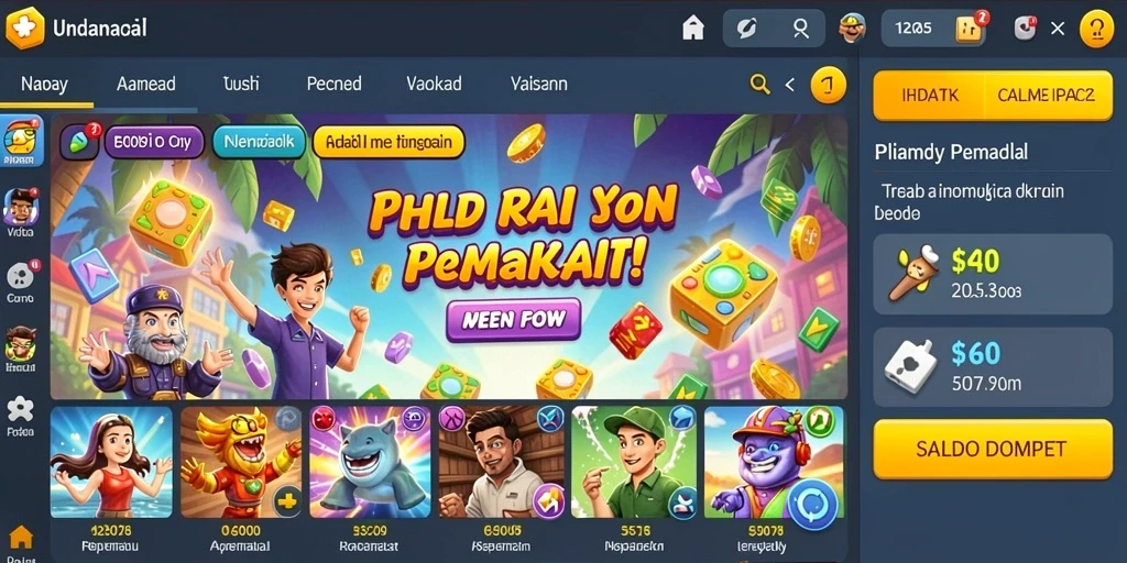 Screenshot aplikasi OMPONG188 dengan tampilan antarmuka yang menarik.