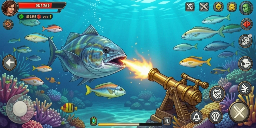 Screenshot menunjukkan antarmuka menarik dari permainan slot.